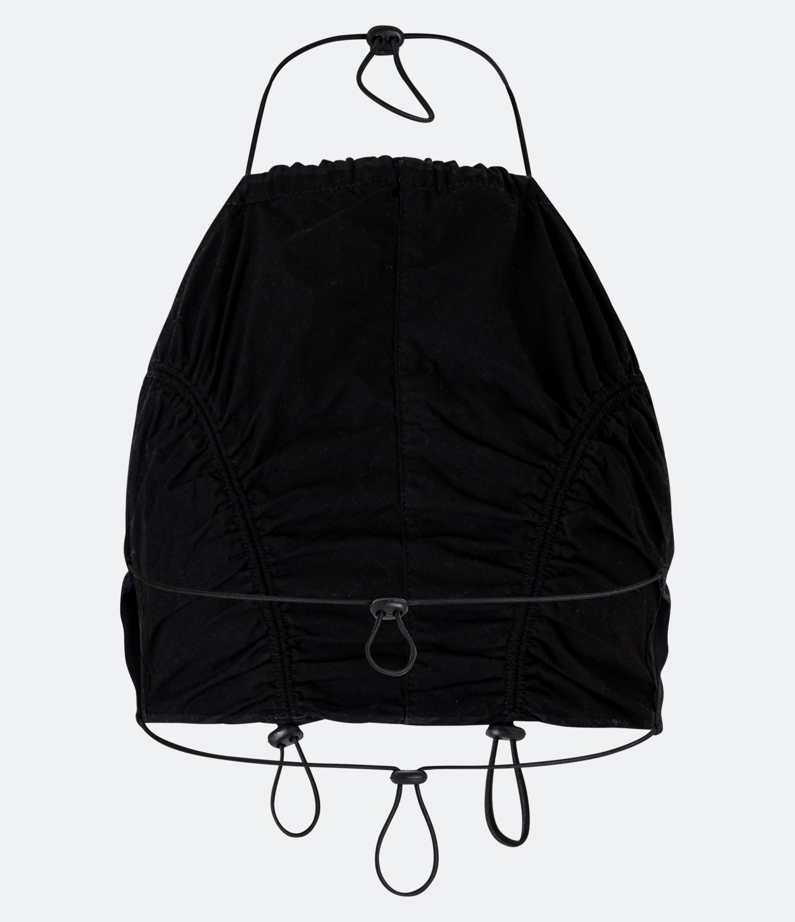 Top Parachute em Sarja com Transpasse nas Costas Preto 2