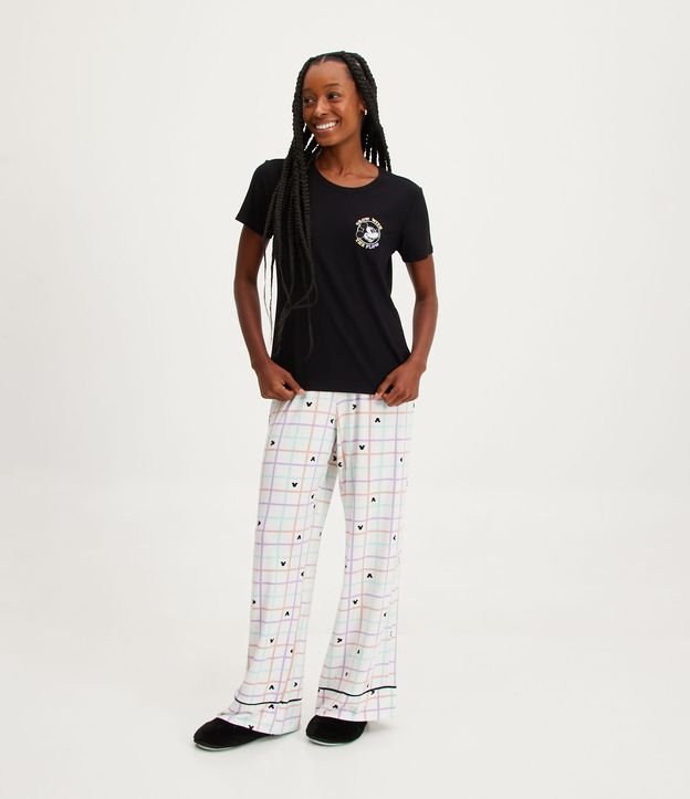 Pijama Longo com Estampa do Mickey - Cor: Multicores - Tamanho: G