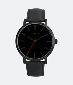 Relógio Lince Analógico com Pulseira em Couro e Caixa em Metal