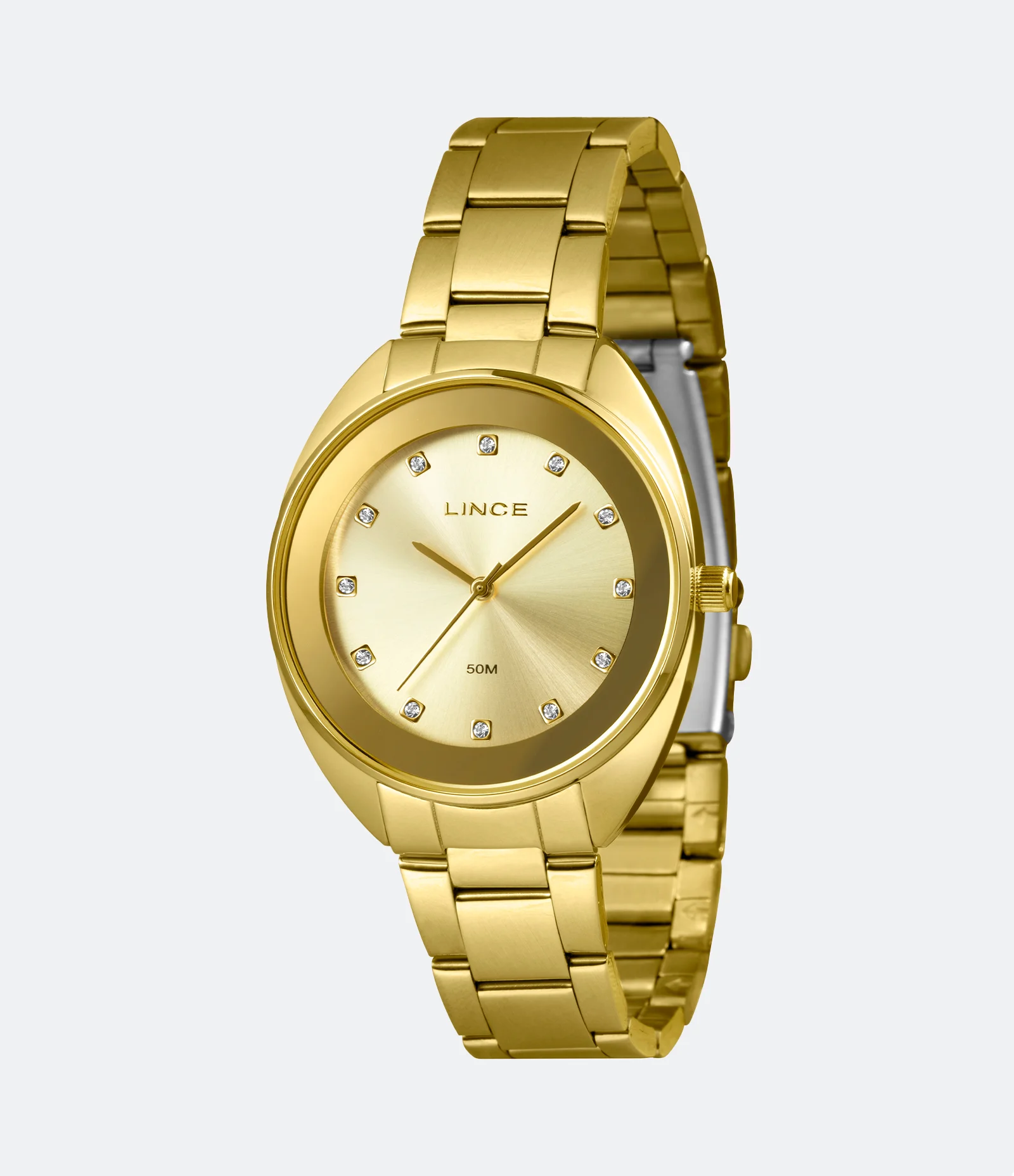 Relógio Lince Analógico com Pulseira e Caixa em Metal LRGJ151L38 C1KX Dourado 1