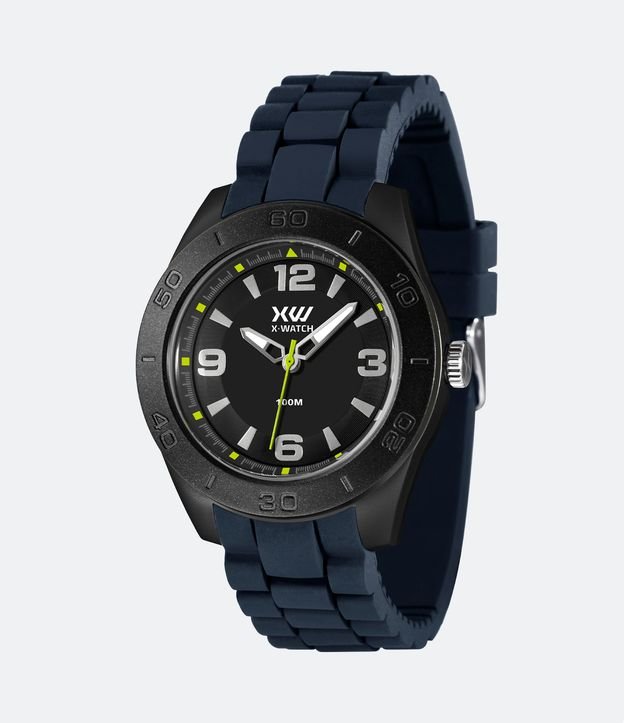 Relógio X Watch Analógico com Pulseira em Silicone e Caixa em Metal XMPP0035 P2DX - Cor: Azul Matte - Tamanho: U
