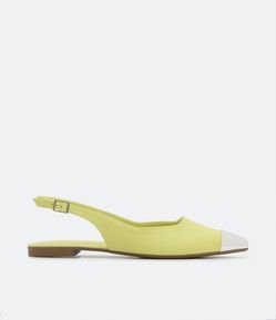 Sapatilha com Bico Fino com Biqueira Metalizada