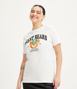 Camiseta em Meia Malha com Manga Curta e Estampa West Bears