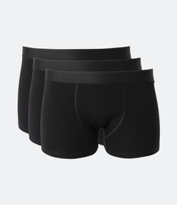 Kit 03 Cuecas Boxer em Meia Malha com Elástico no Cós