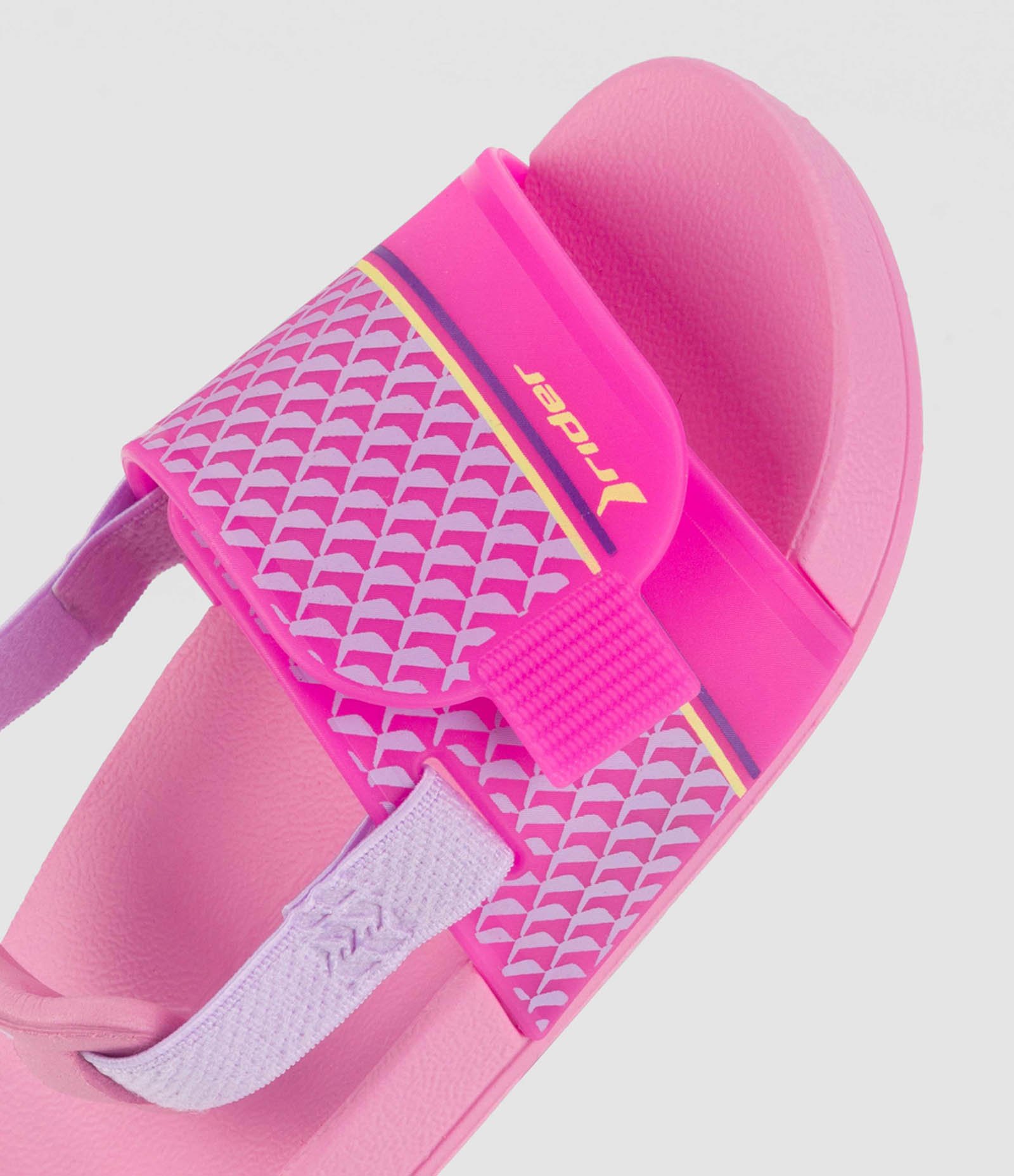 Chinelo Slide Infantil com Velcro e Elástico Rider - Tam 19 ao 25 Rosa 4