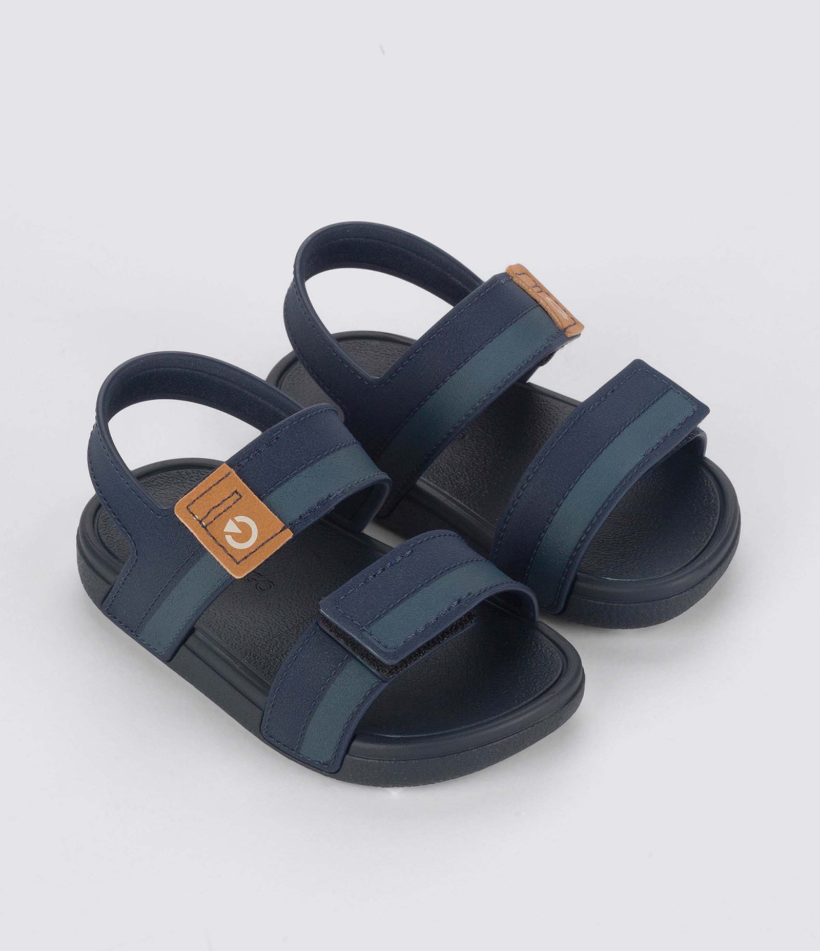 Sandália Infantil com 2 Tiras de Velcro Cartago - Tam 20/21 ao 25 Azul Marinho 1