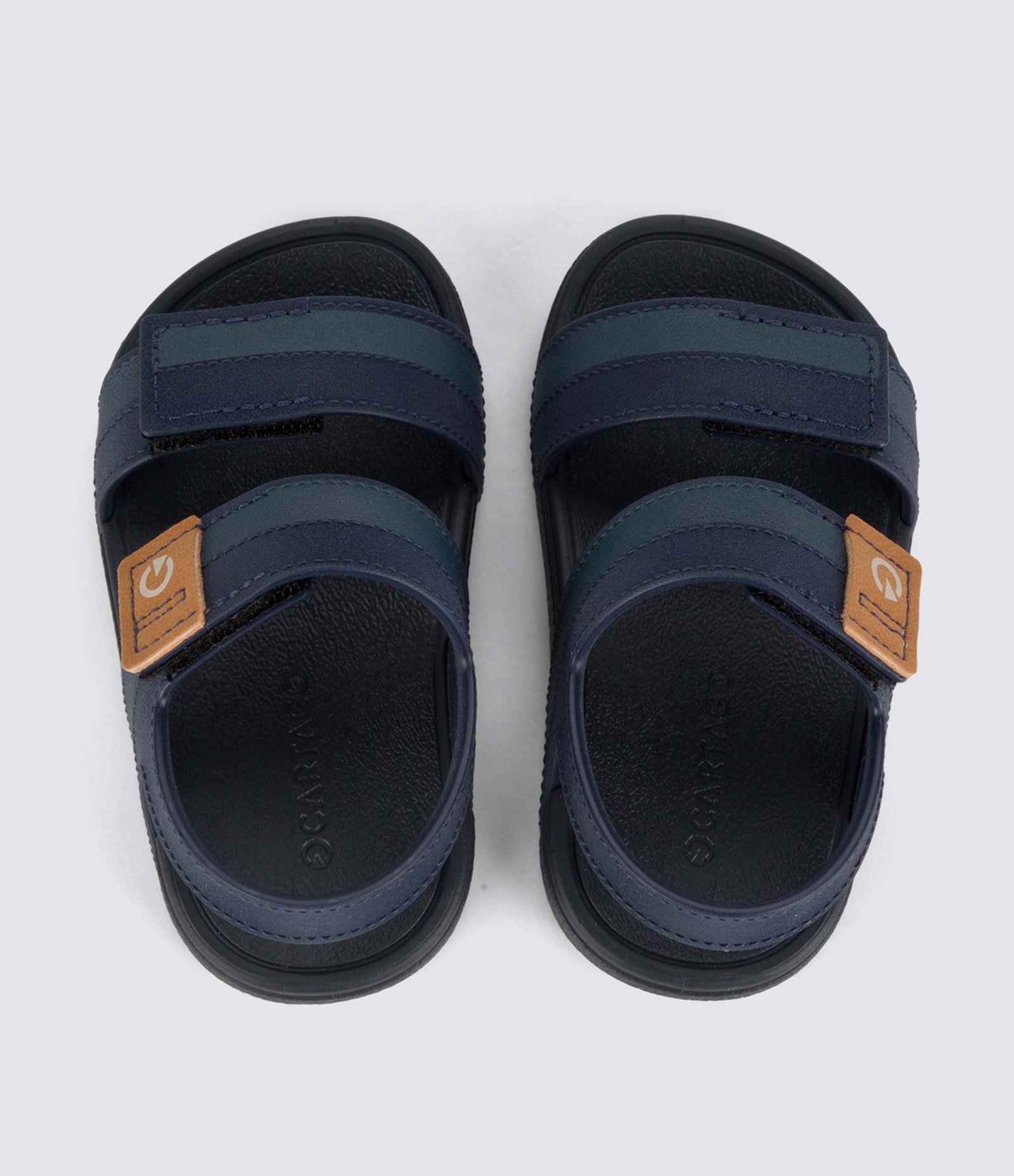 Sandália Infantil com 2 Tiras de Velcro Cartago - Tam 20/21 ao 25 Azul Marinho 3