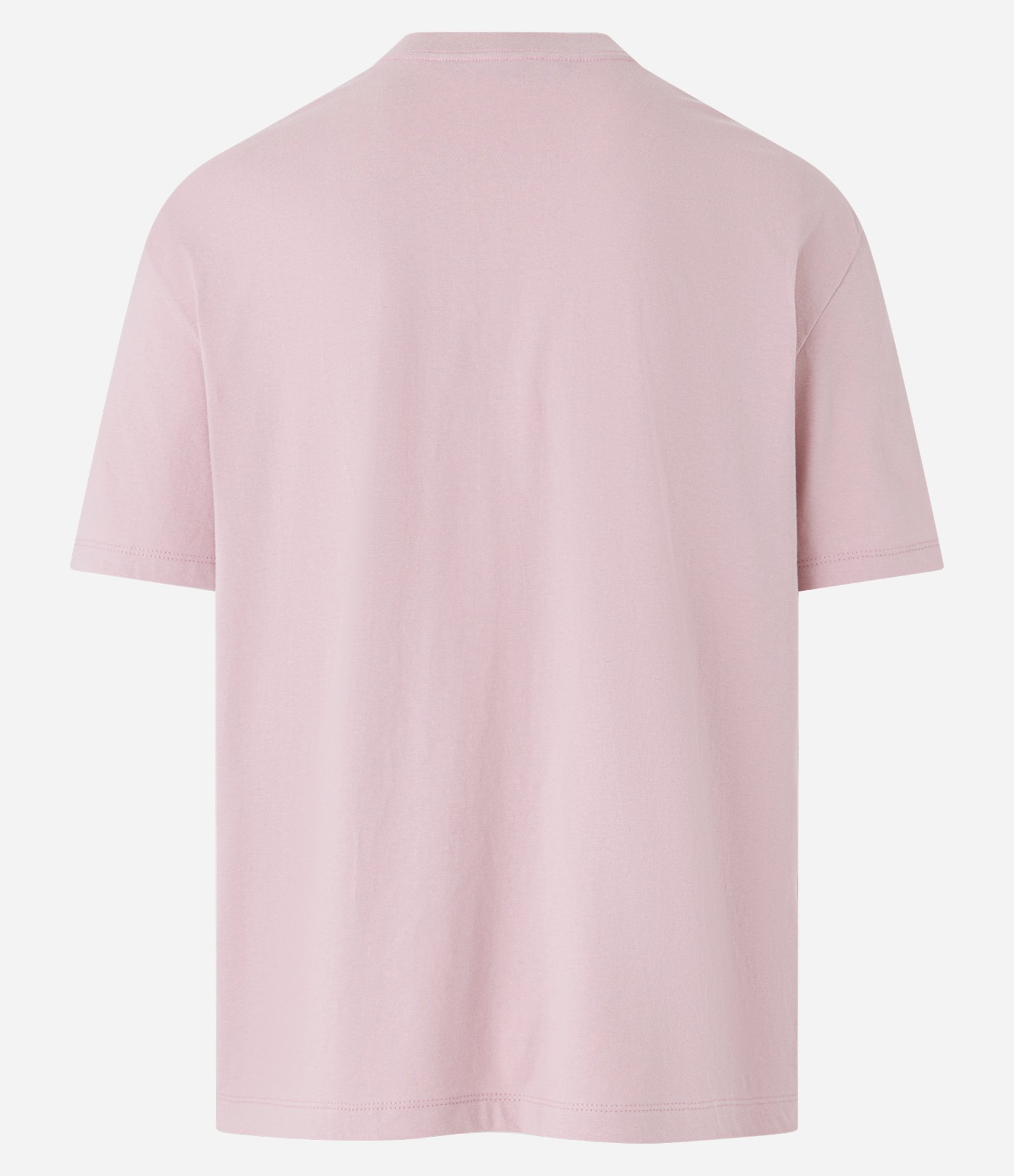 Camiseta em Meia Malha com Estampa no Peito Rosa 5
