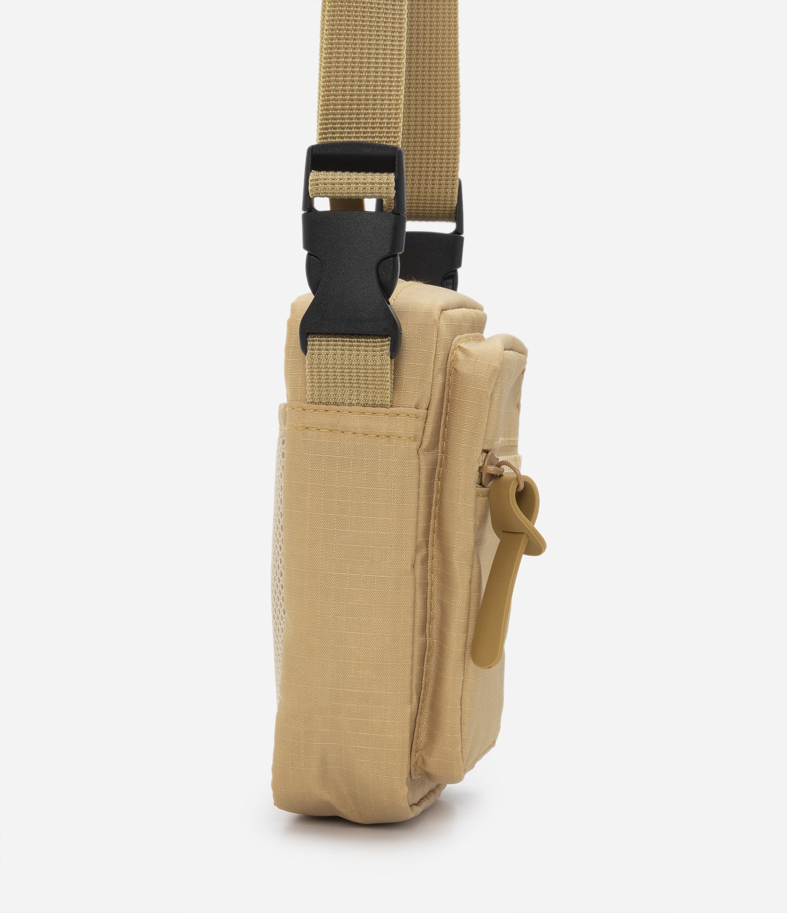 Bolsa Mini Bag com Bolso Frontal e Alça por Engate Marrom Claro 2