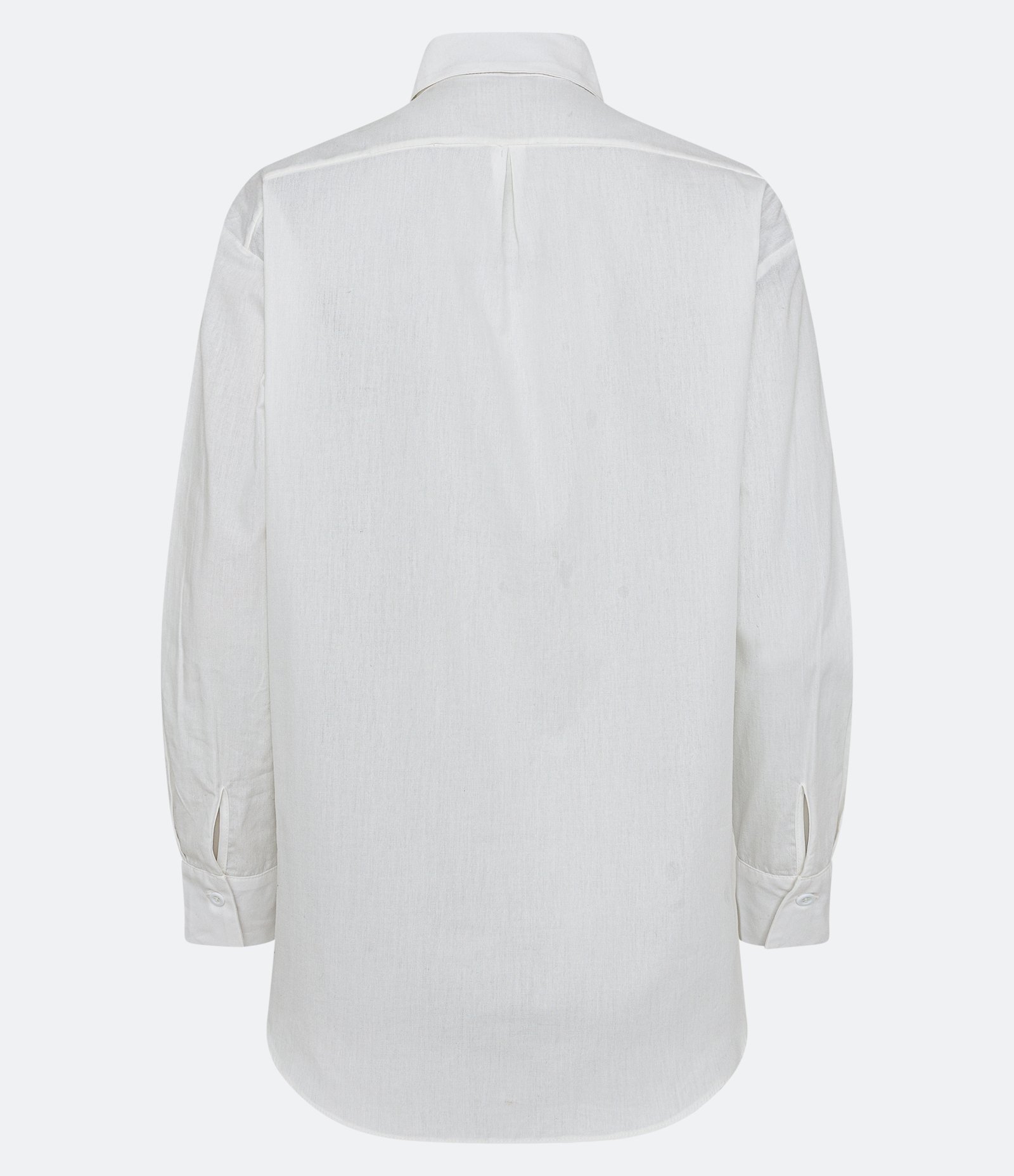 Camisa em Tricoline com Aplicações de Brilhos Frontal Off White 3