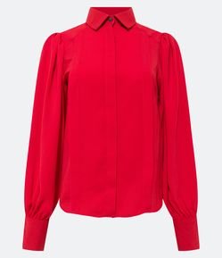 Camisa com Manga Bufante e Punho Largo