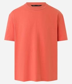 Camiseta Manga Curta com Estampa em Lettering