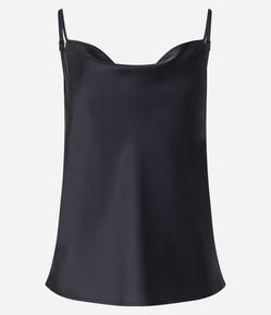 Blusa de Alcinha em Cetim com Decote Degagê