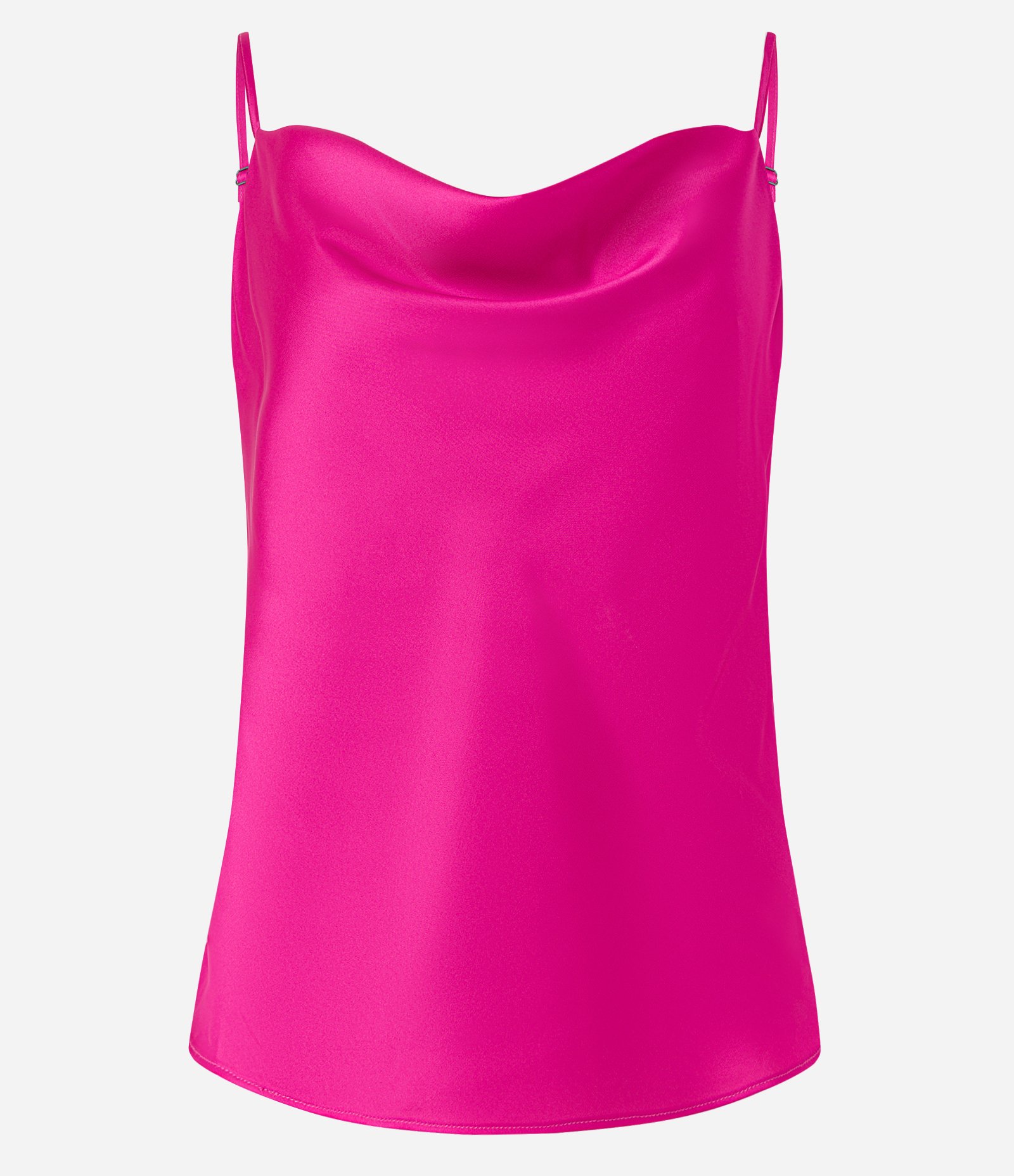 Blusa de Alcinha em Cetim com Decote Degagê Rosa 1