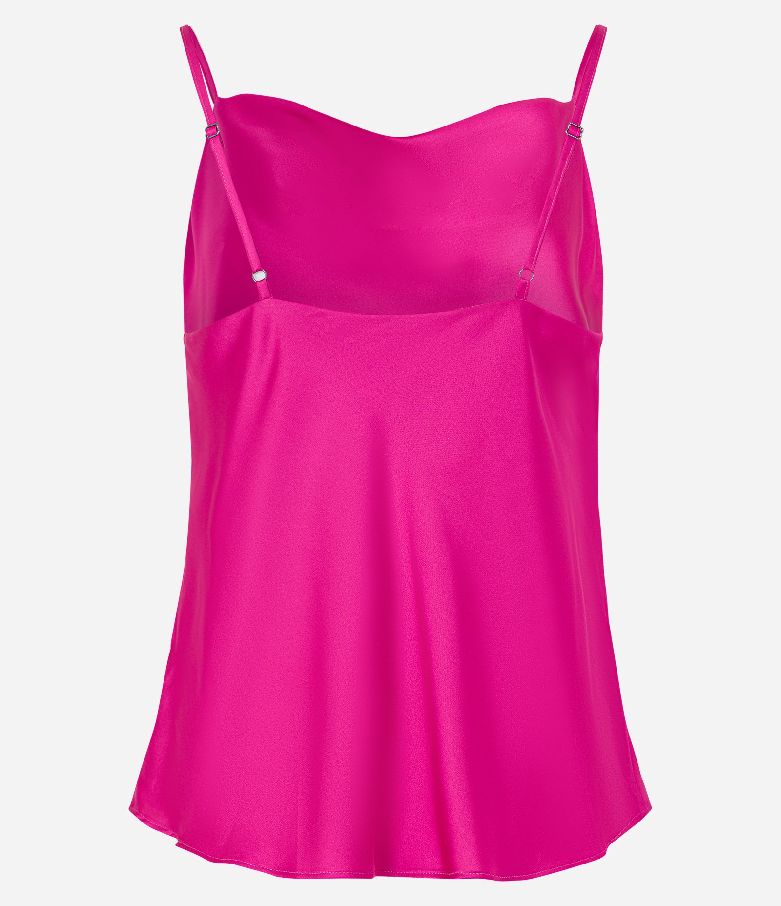 Blusa de Alcinha em Cetim com Decote Degagê Rosa 2