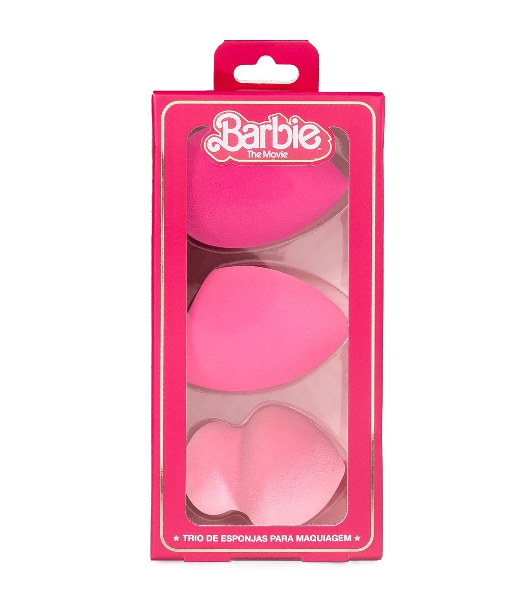 Kit de 3 Esponjas para Maquiagem Barbie KIT