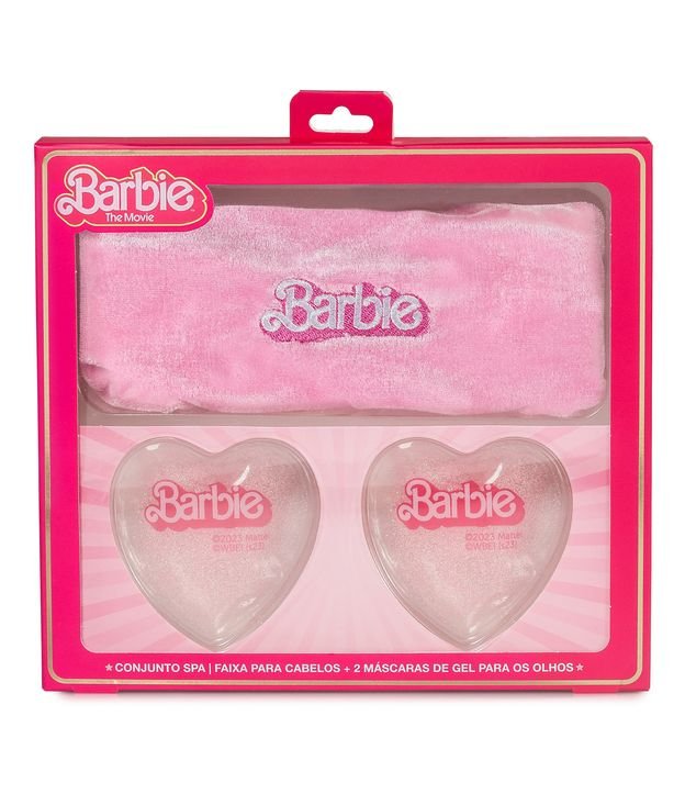 Kit com 1 Faixa para Cabelos +  2 Máscaras de Gel para Olhos Barbie KIT 3