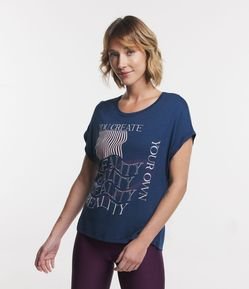 Remera Deportiva en Viscosa con Estampado You Create Reality Your Own