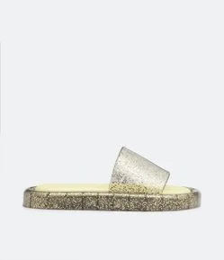 Chinelo Slide Infantil com Glitter e Sola LED - Tam 24/25 ao 30/31