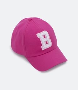 Boné Infantil em Sarja com Estampa Letra B