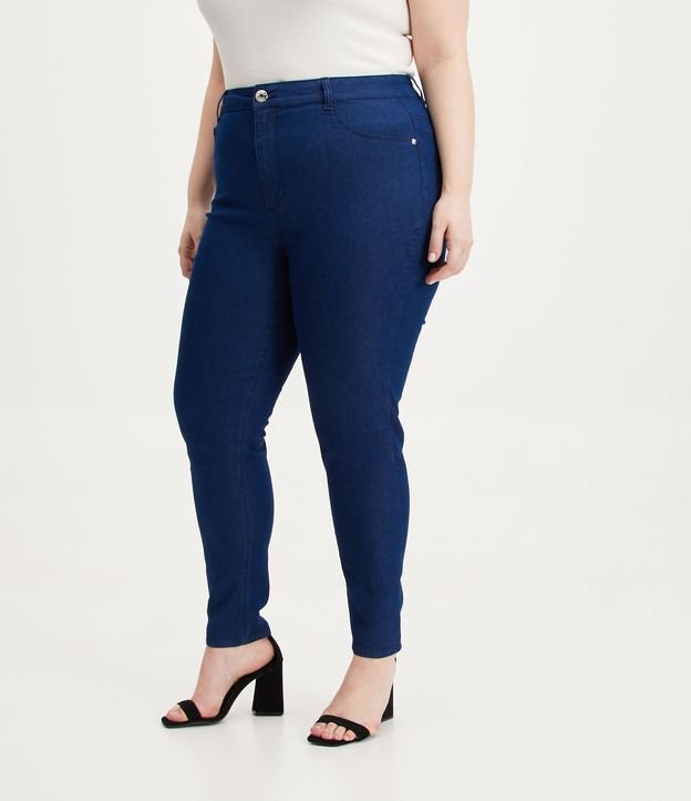 Calça Skinny Jeans Curve & Plus Size Azul 2