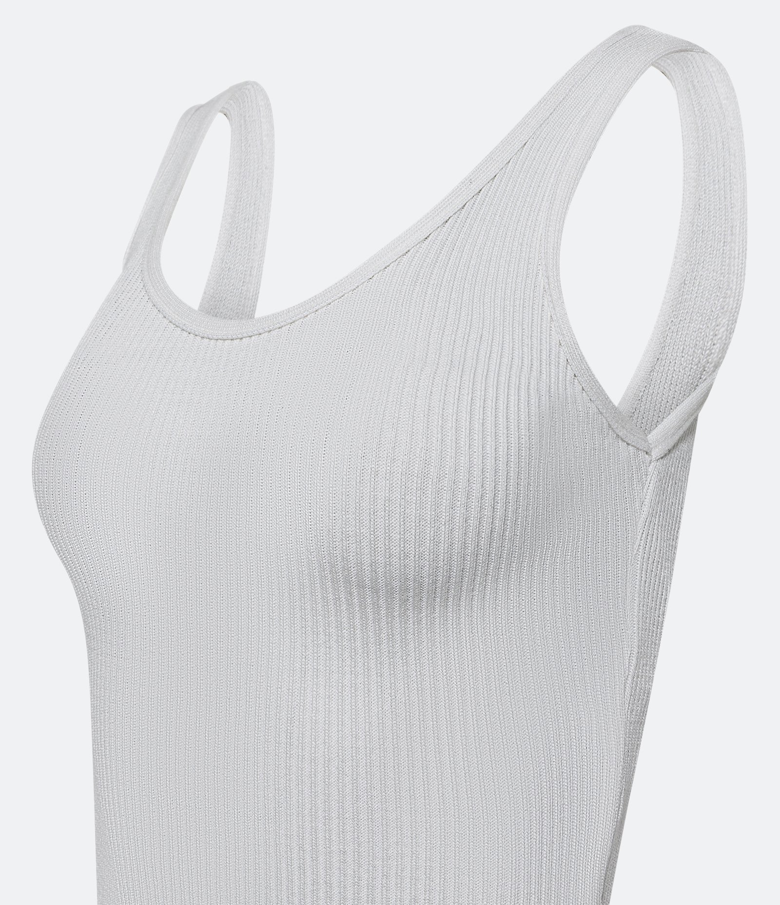 Blusa Regata em Tricô com Textura e Decote U Branco 6