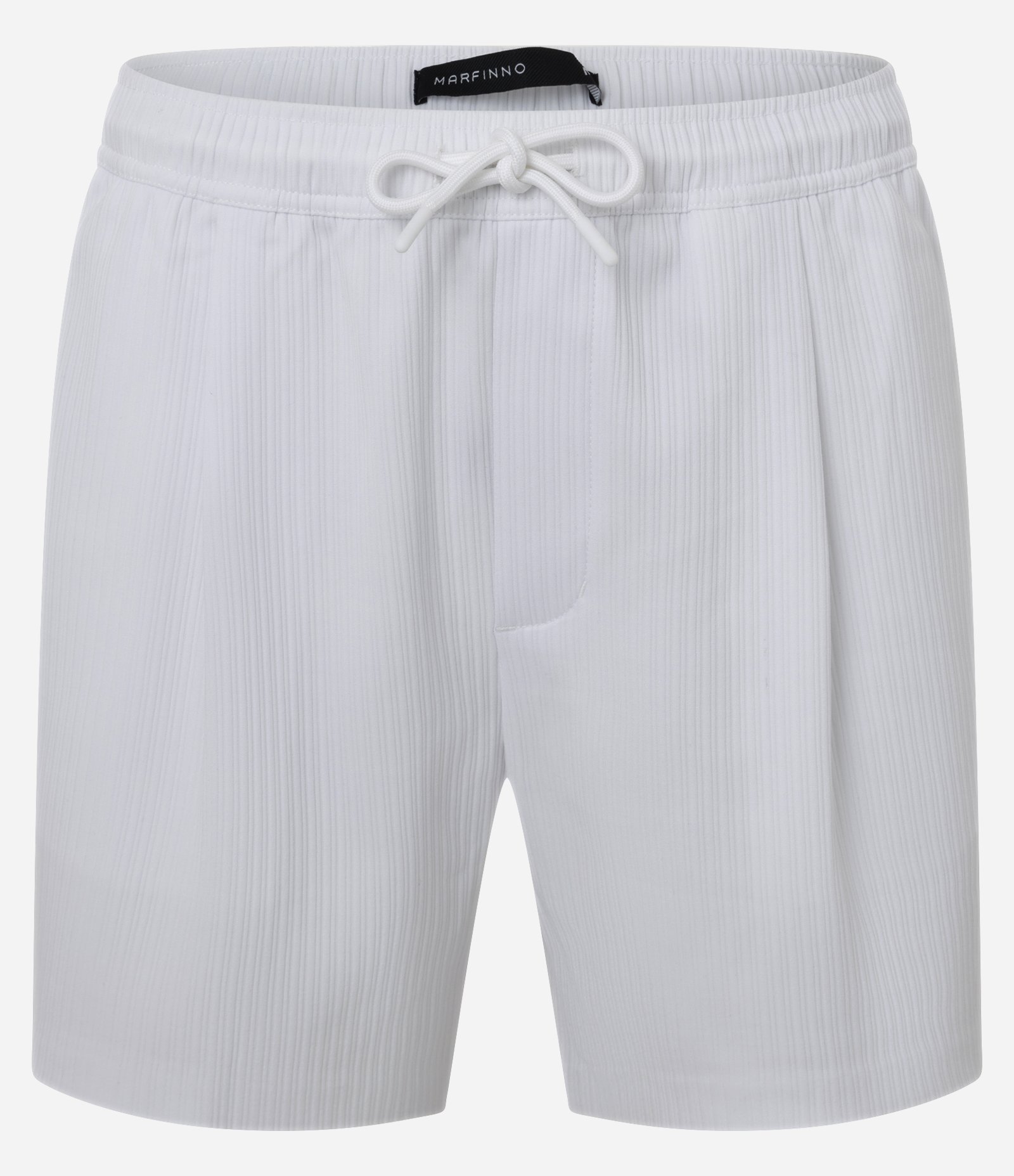 Bermuda com Cós Elástico e Textura Canelada Off White 5