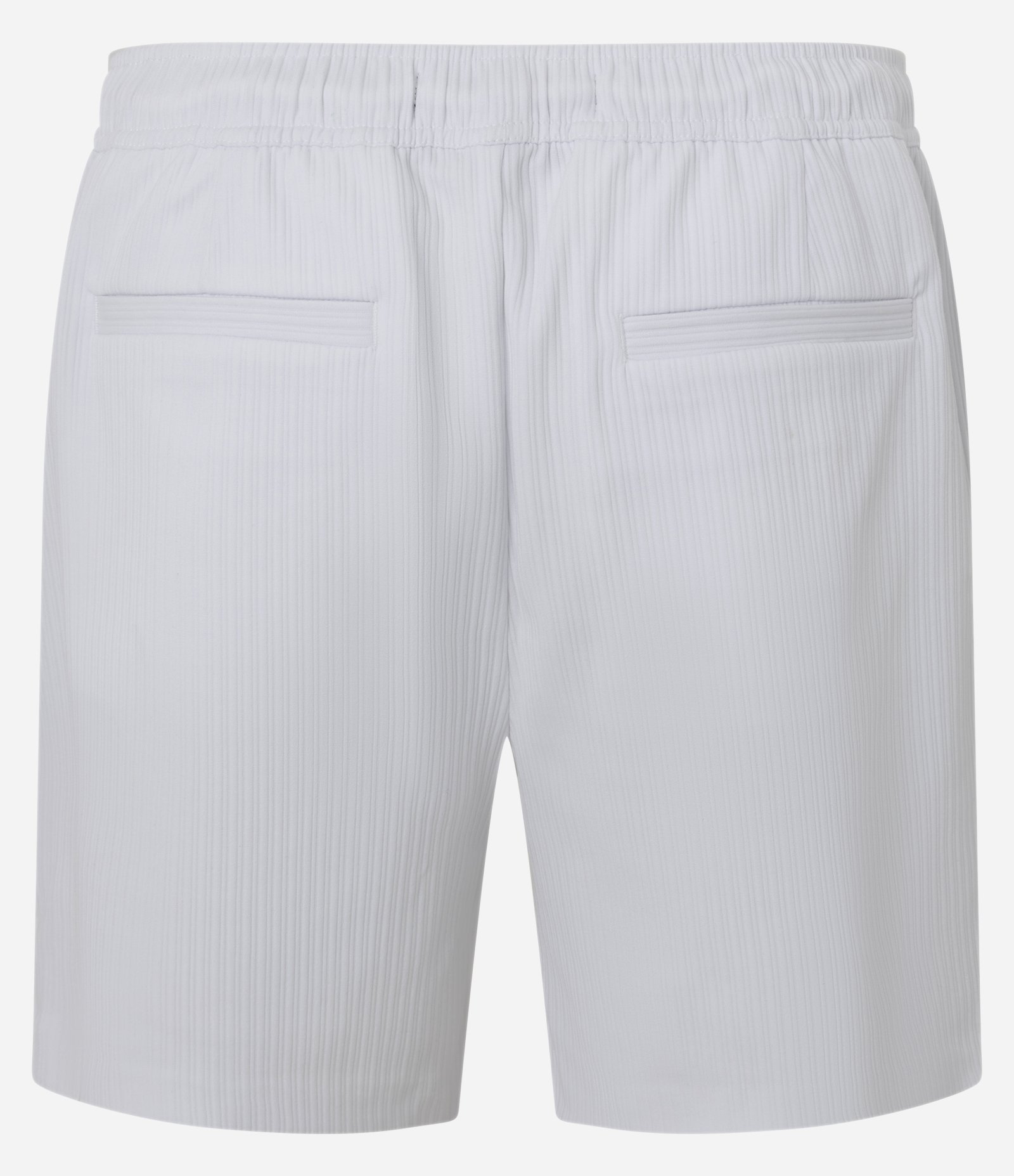Bermuda com Cós Elástico e Textura Canelada Off White 6
