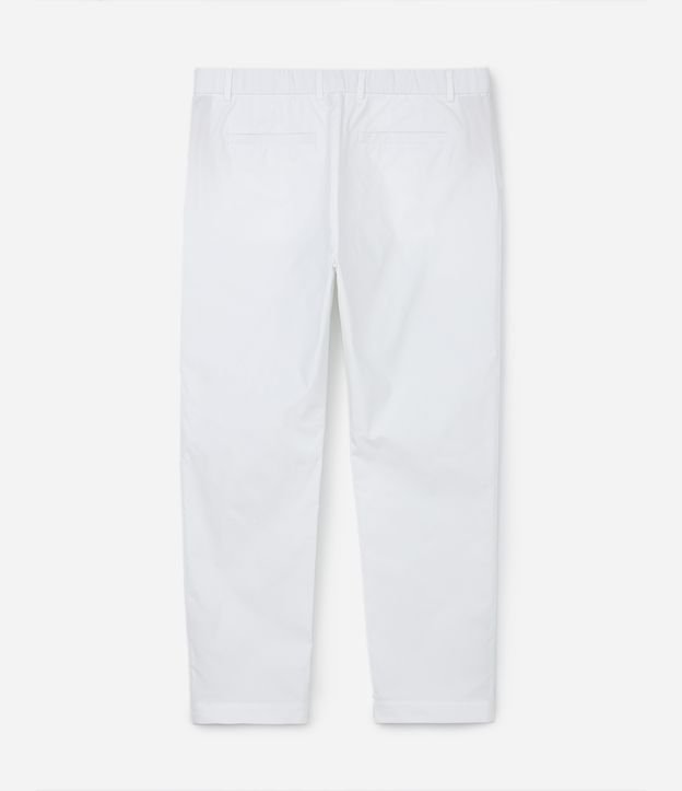 Calça Slim em Sarja com Elástico no Cós e Bolso Faca Off White 7