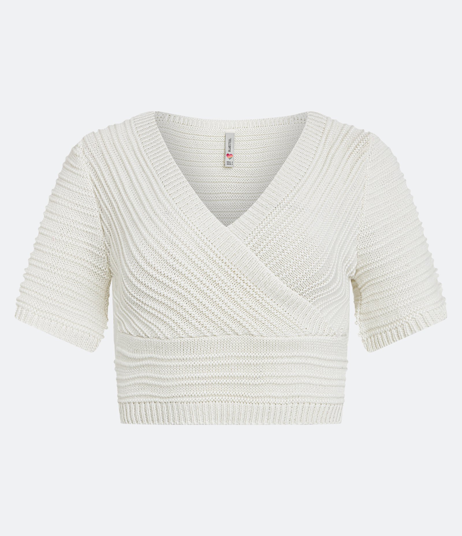 Blusa Cropped em Tricô com Ponto Diferenciado e Manga Curta 5