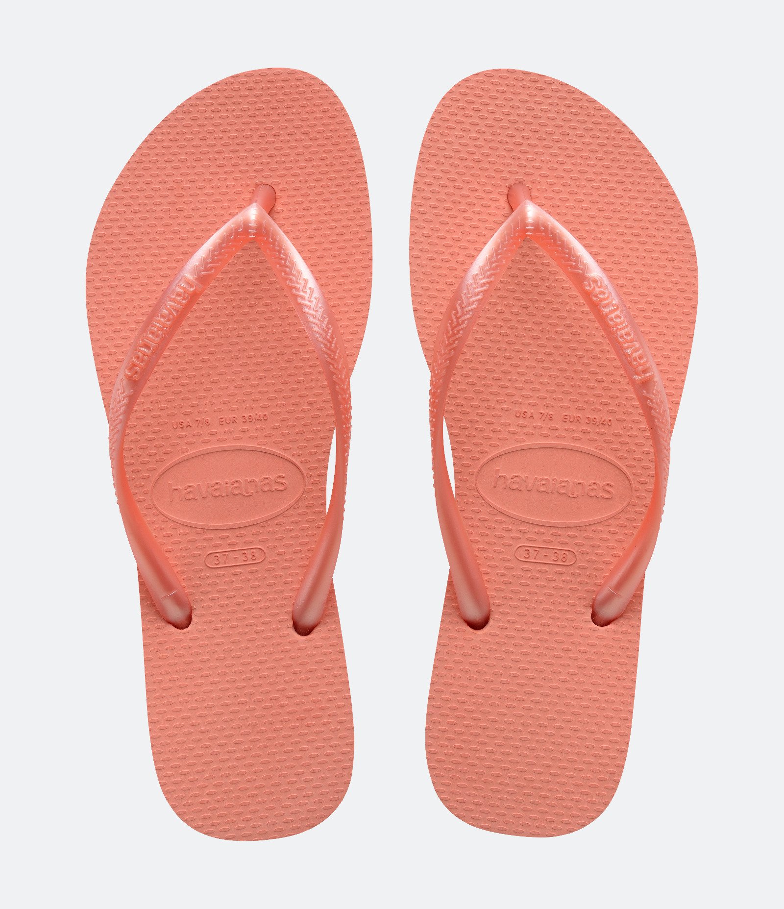 Chinelo Slim com Tira Metalizada Havaianas Laranja 1