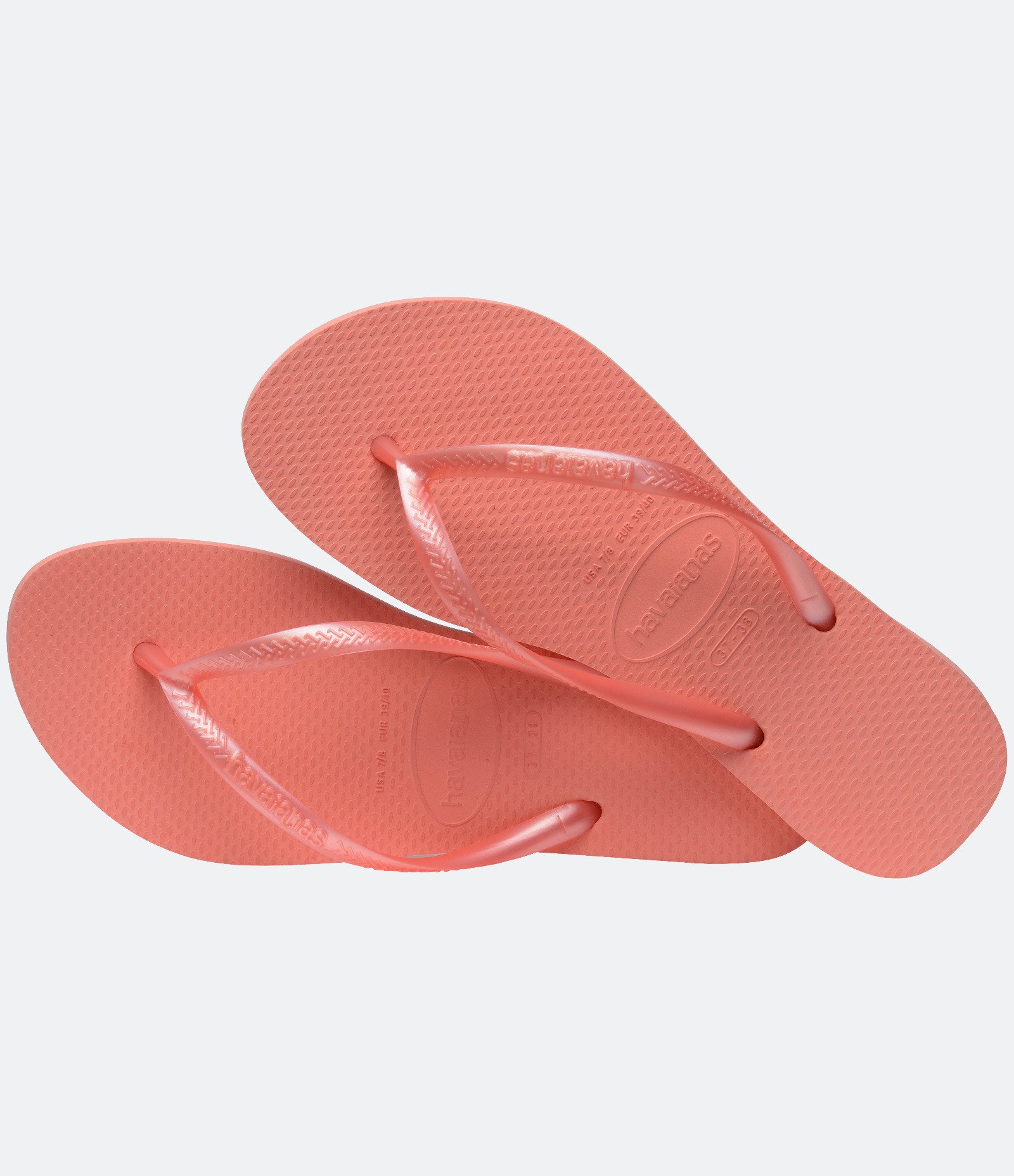 Chinelo Slim com Tira Metalizada Havaianas Laranja 4