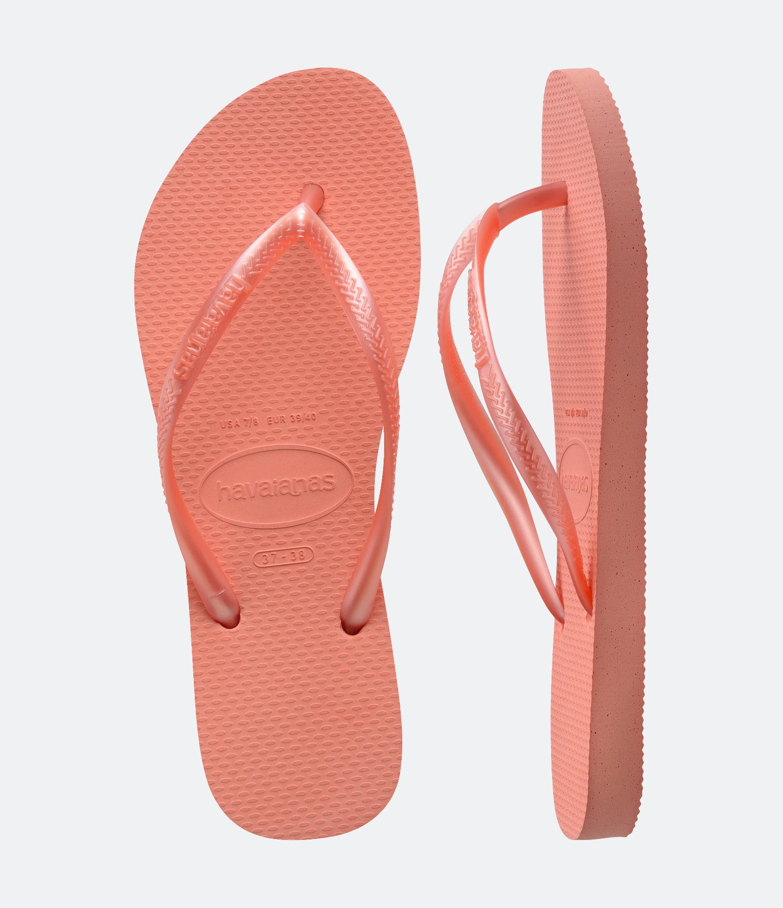 Chinelo Slim com Tira Metalizada Havaianas Laranja 5