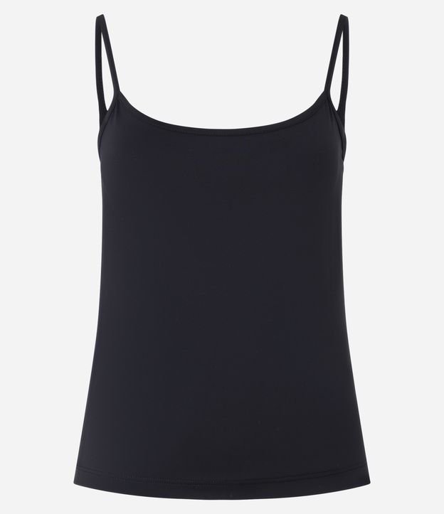 Blusa Regata Básica em Poliamida com Alcinha Fina