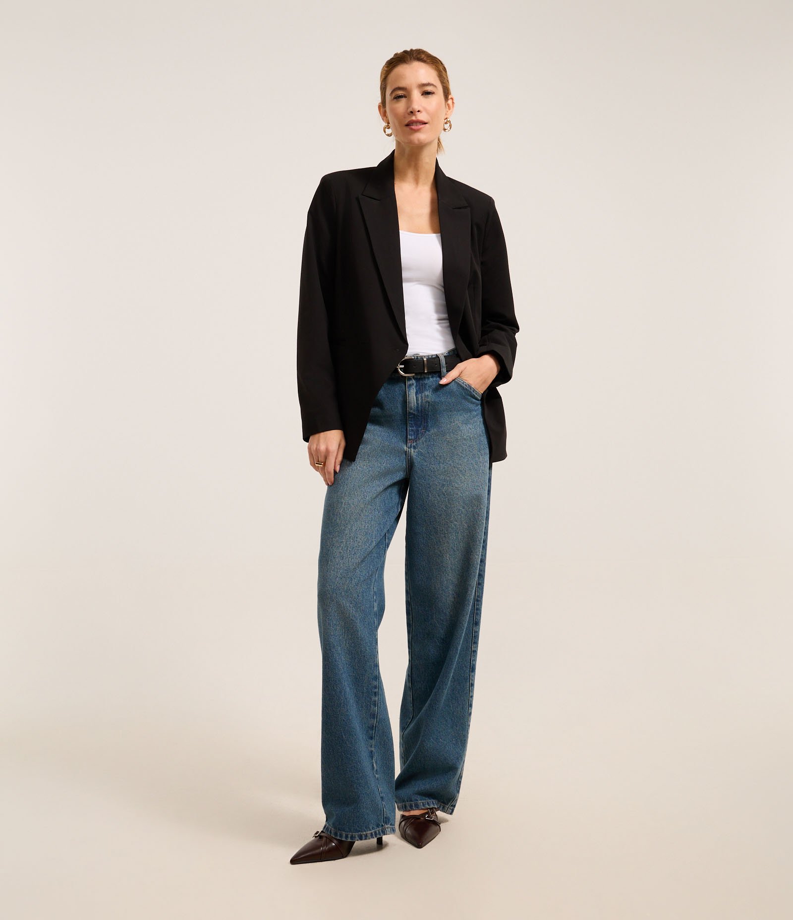 Blusa Básica em Poliamida com Alcinha Fina Branco 2
