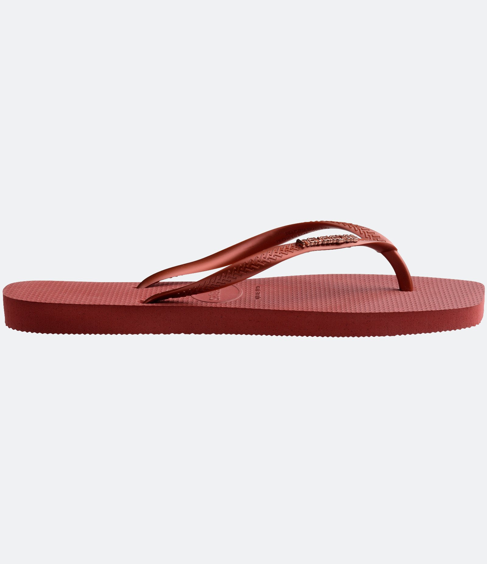 Chinelo Havaianas Slim Square em Bico Quadrado e Tiras Brilhosas Cobre 3