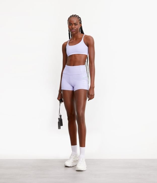 Bermuda Crossfiteira Esportivo em Poliamida com Bolsinhos Sobrepostos