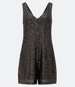 Macaquinho em Paetês Soltinho e com Decote V