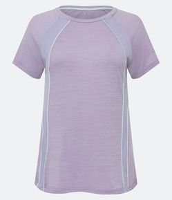 Camiseta Esportiva em Poliamida com Recortes Lateral e Víes Contrastante