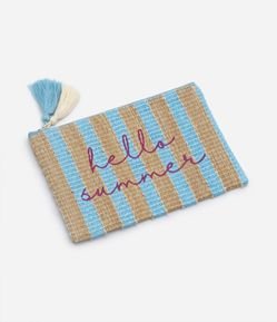 Necessaire Envelope com Estampa em Lettering Bordada
