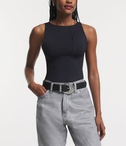 Cinto Western com Fivela Detalhada