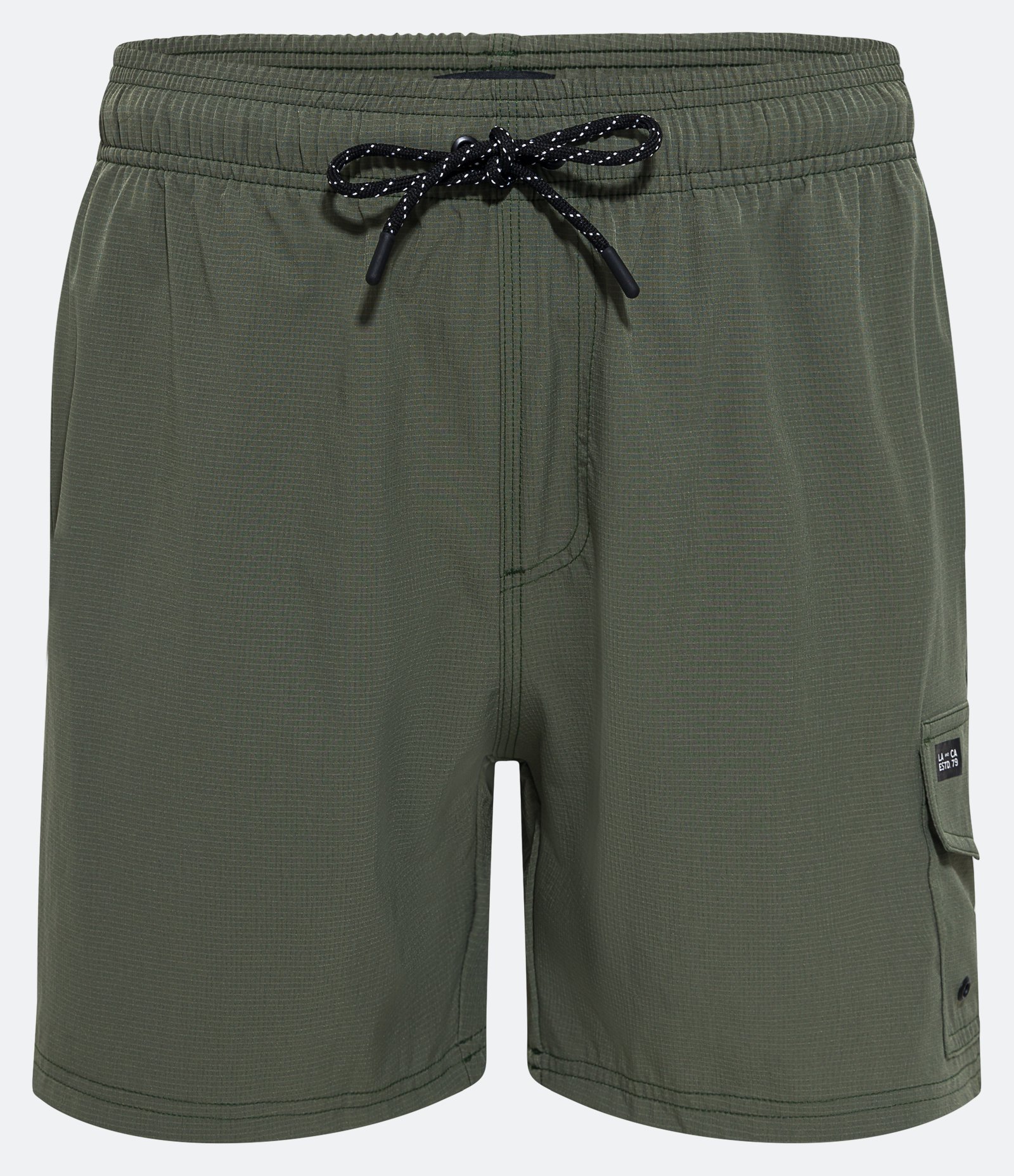 Bermuda de Banho em Ripstop com Bolso Cargo Lateral Verde 1