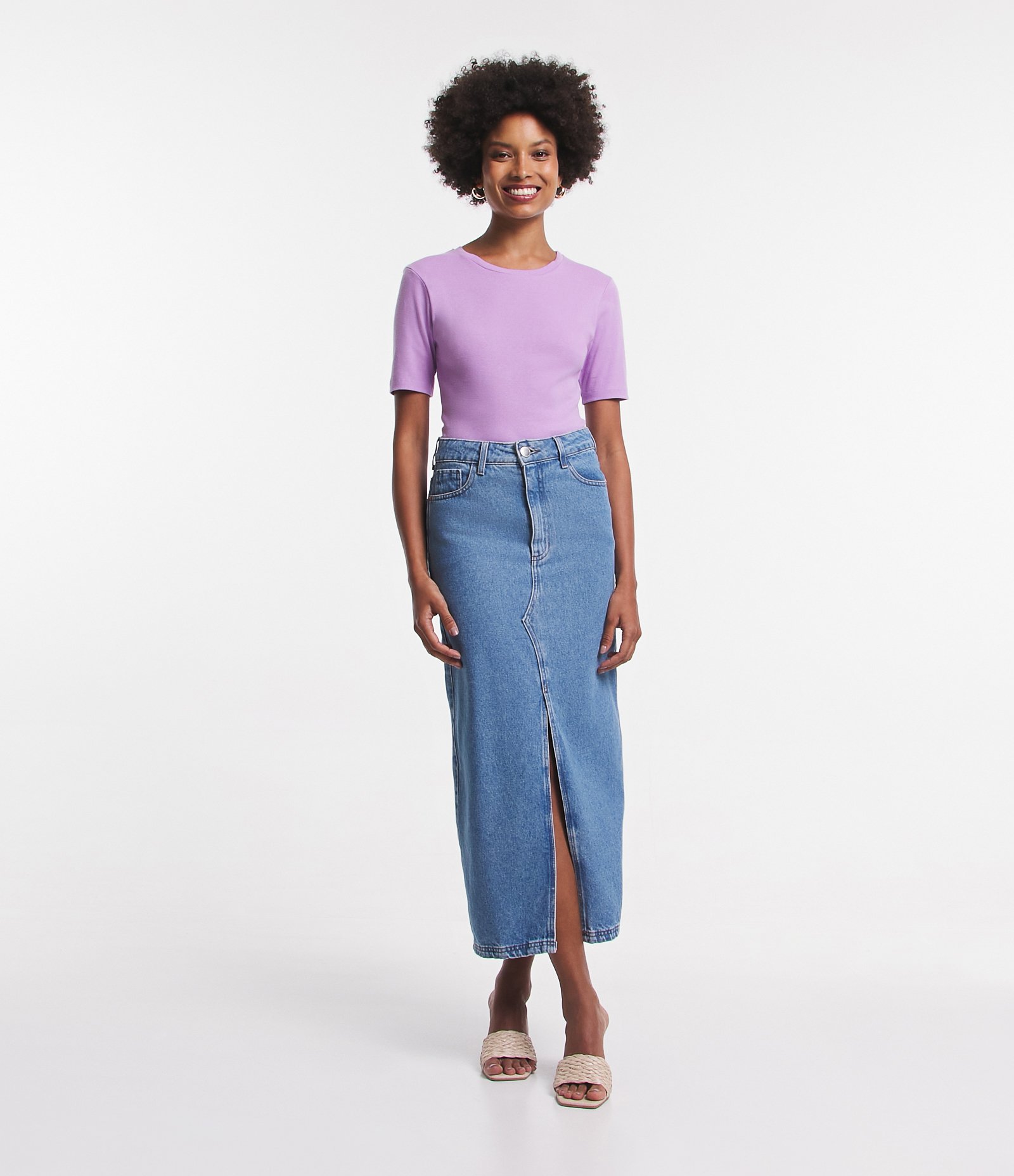 Blusa Básica em Algodão com Gola Redonda 2