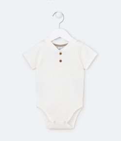 Body Infantil Canelado com Botões - Tam 0 a 18 meses