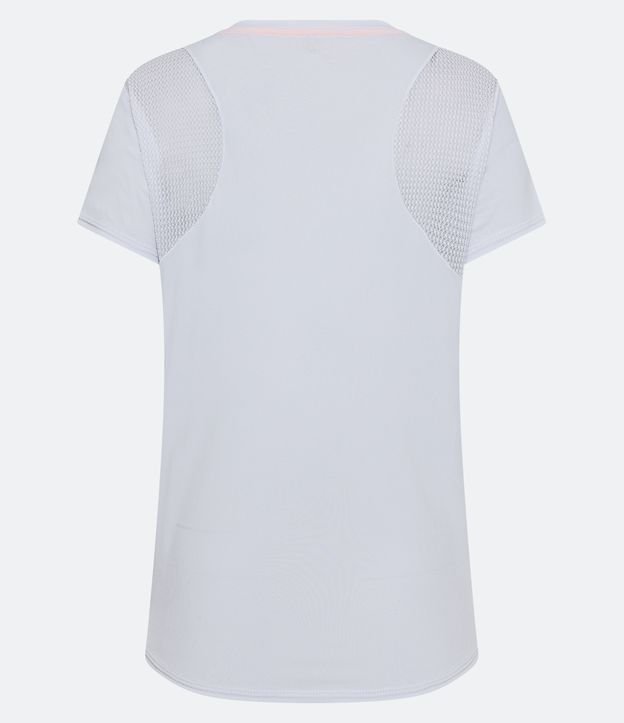 Camiseta Esportiva em Poliamida com Detalhe Texturizado na Cava Branco 7