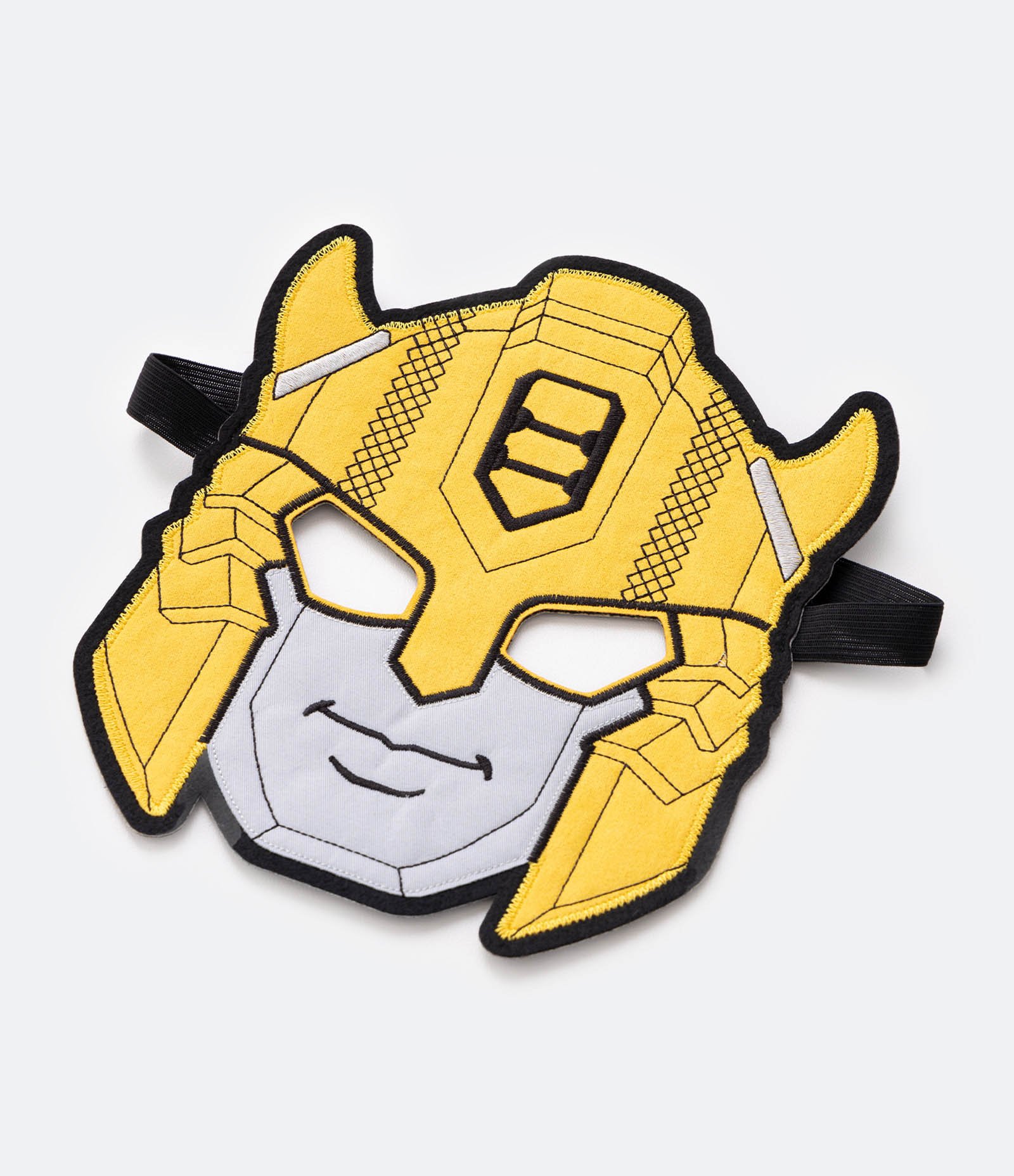 Camiseta Infantil com Estampa Bumbleebe Transformers com Máscara - Tam 3 a 10 Anos Amarelo 4