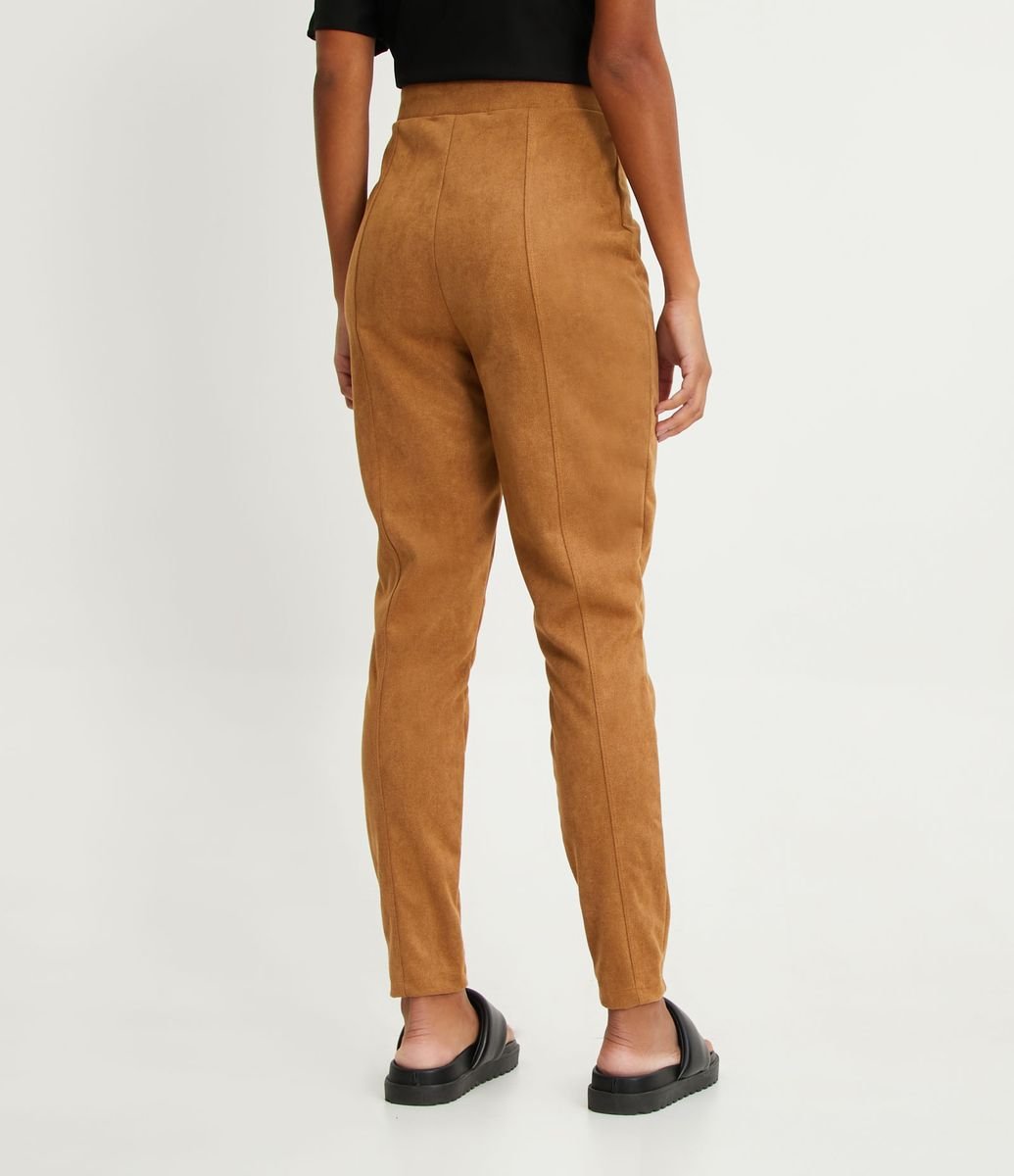 Vero Moda faux suede leggings in brown