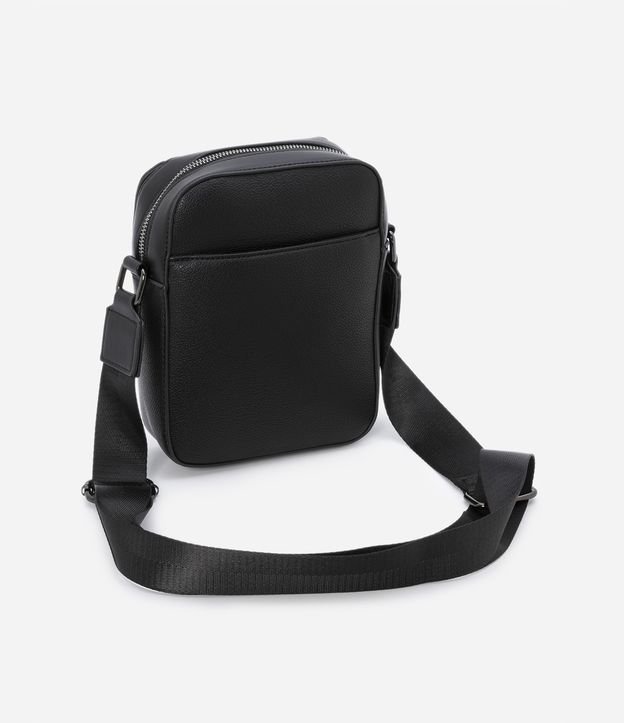 Bolso Shoulder Bag en Pu con Detalles Contrastantes Negro 4