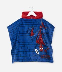 Poncho de Toalla Infantil con Capucha y Estampado Spider-Man