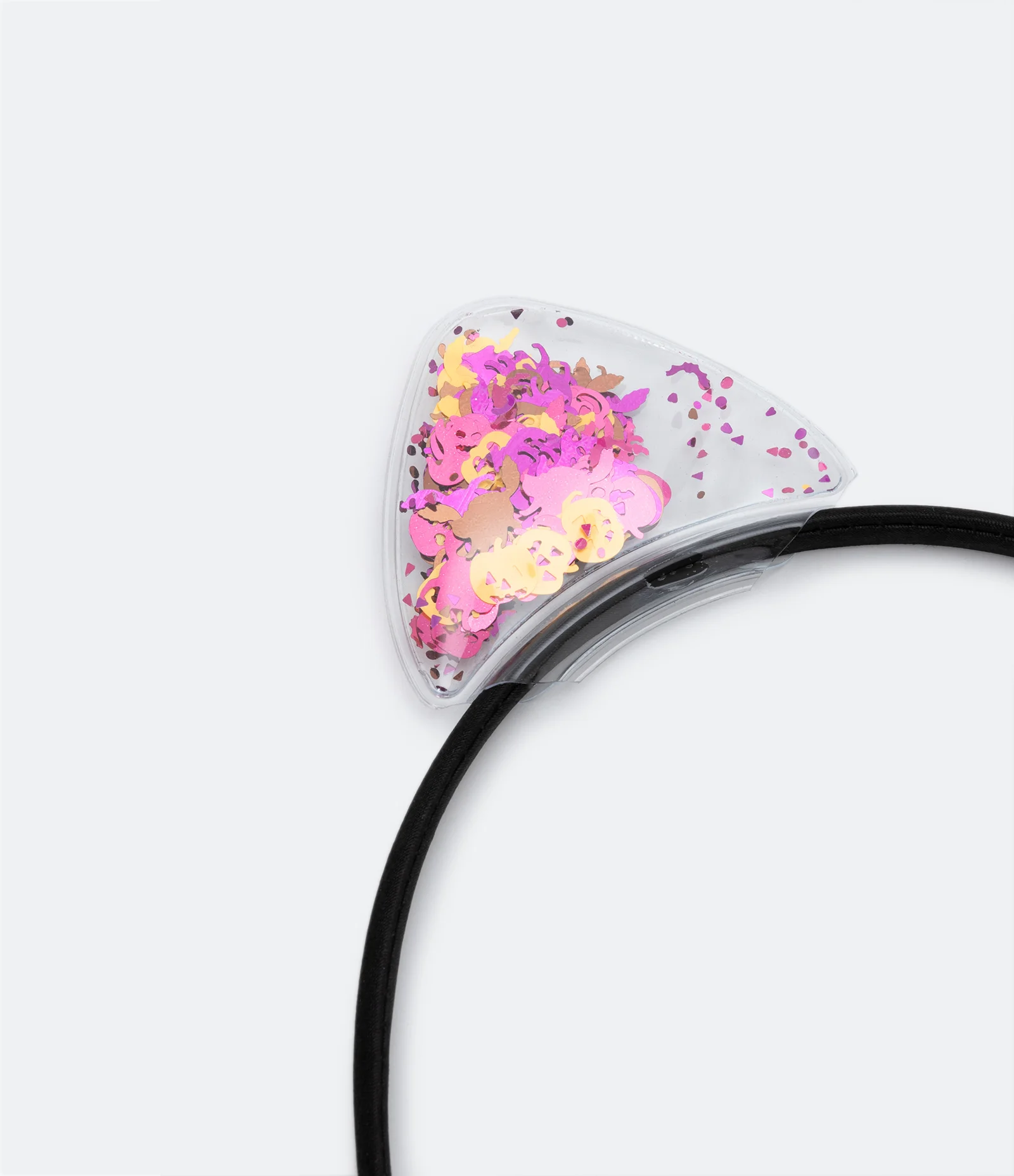 Tiara Infantil com Orelhinhas Transparentes e Brilhinhos - Tam U Transparente 2